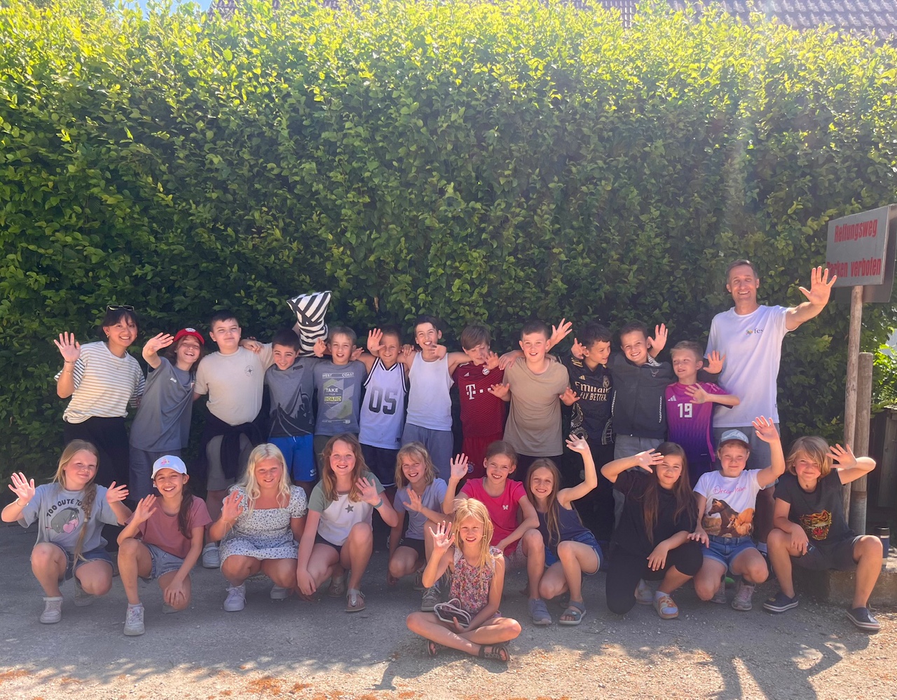 Gruppenbild 4. Klasse der FES Grundschule Heidenheim im Schullandheim